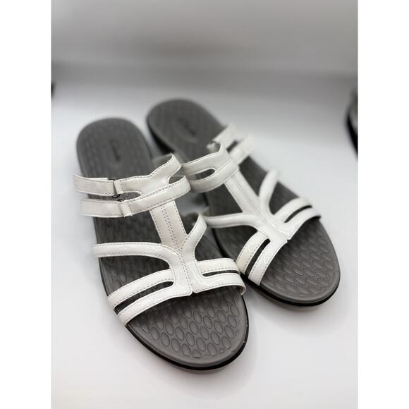 Clarks Shoes - Clarks Collection Sandals Womens 12 White Comfort Walking Adjustable Easy Strap